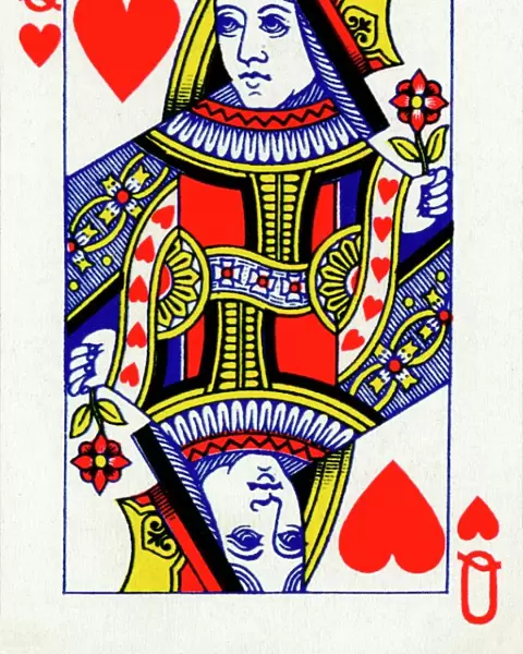 Queen of Hearts from a deck of Goodall & Son Ltd. playing cards, c1940