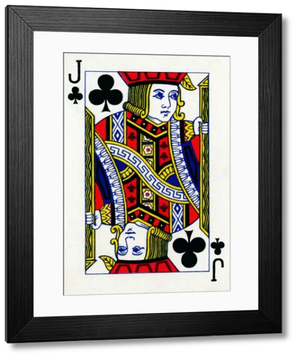 Framed Print : Jack of Clubs from a deck of Goodall & Son Ltd. playing cards, c1940 Framed Print : Jack of Clubs from a deck of Goodall & Son Ltd. playing cards, c1940