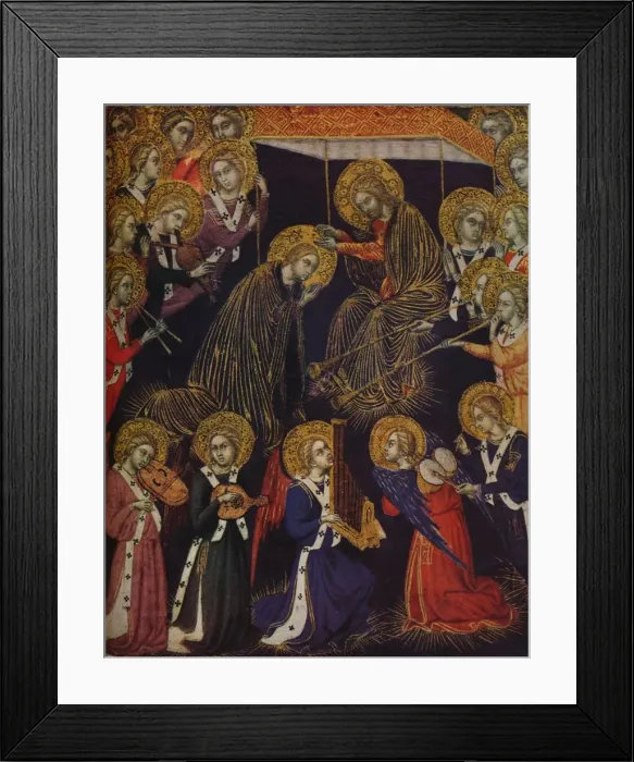 Framed Print : The Coronation of the Virgin, 1374. Artist: Barnaba da Modena Framed Print : The Coronation of the Virgin, 1374. Artist: Barnaba da Modena