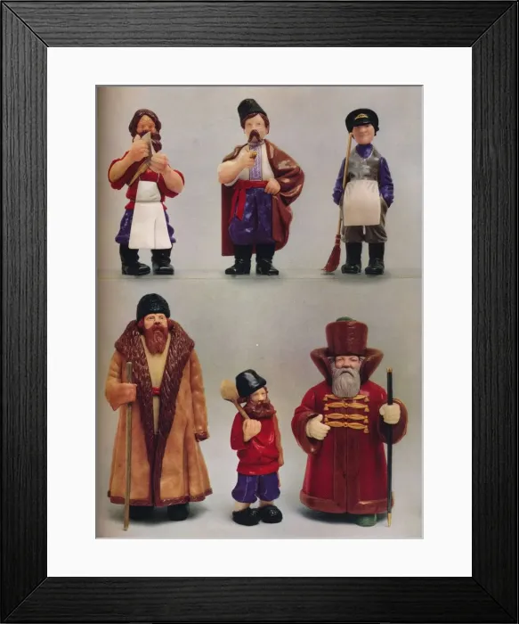 Framed Print : Russian National Types, c1935. Artist: Carl Faberge Framed Print : Russian National Types, c1935. Artist: Carl Faberge