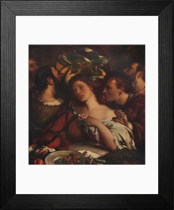 Framed Print : Tibullus in the House of Delia, c1900, (1932). Artist: Charles Shannon Framed Print : Tibullus in the House of Delia, c1900, (1932). Artist: Charles Shannon