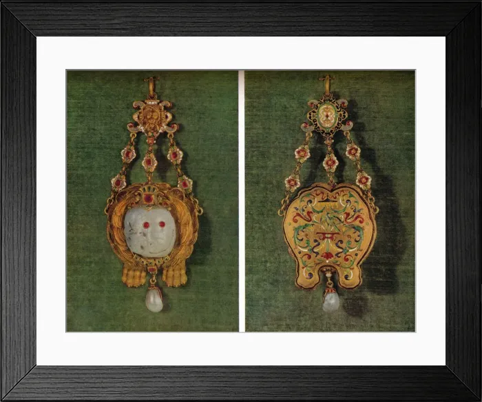 Framed Print : The Lion Jewel, c1595. Artist: Corvinianus Saur Framed Print : The Lion Jewel, c1595. Artist: Corvinianus Saur