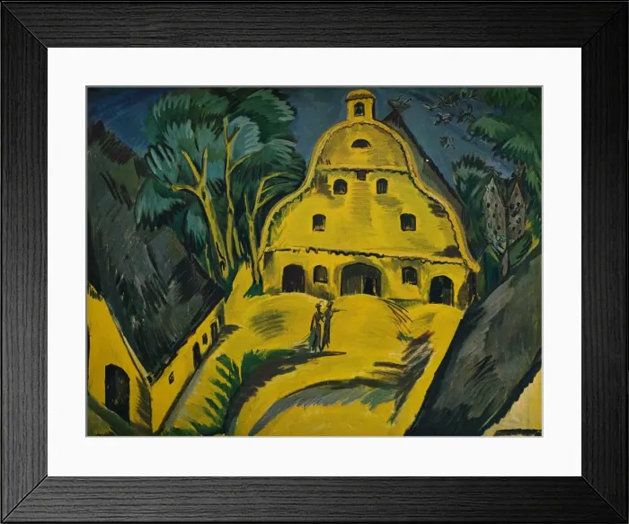 Framed Print : Farm on Fehmarn, 1913. Artist: Ernst Kirchner Framed Print : Farm on Fehmarn, 1913. Artist: Ernst Kirchner