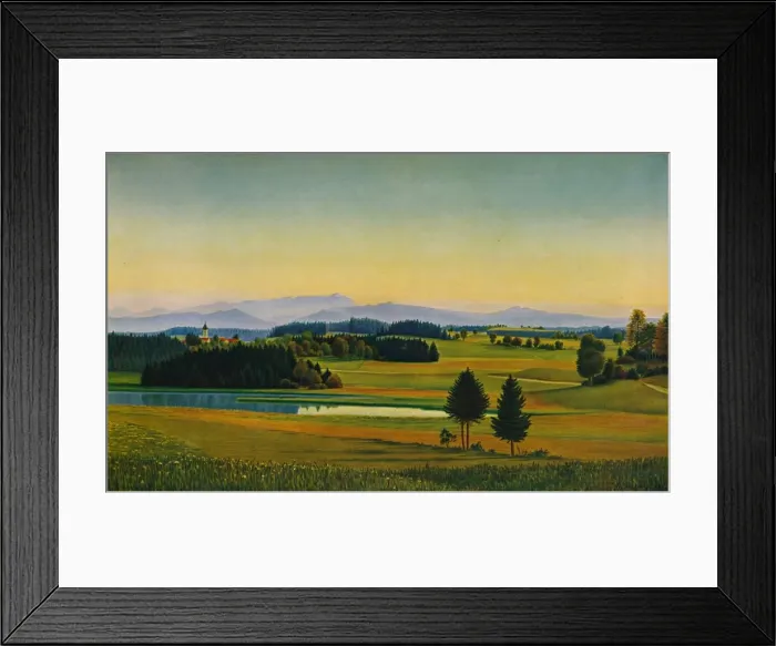 Framed Print : Landscape at Staffelsee, c1931. Artist: Georg Schrimpf Framed Print : Landscape at Staffelsee, c1931. Artist: Georg Schrimpf