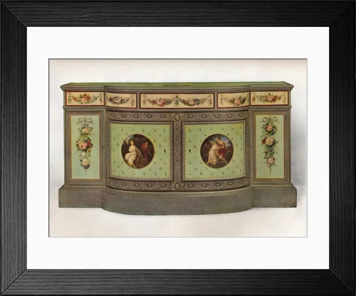 Framed Print : Secretaire commode, c1785 Artist: George Brookshaw Framed Print : Secretaire commode, c1785 Artist: George Brookshaw