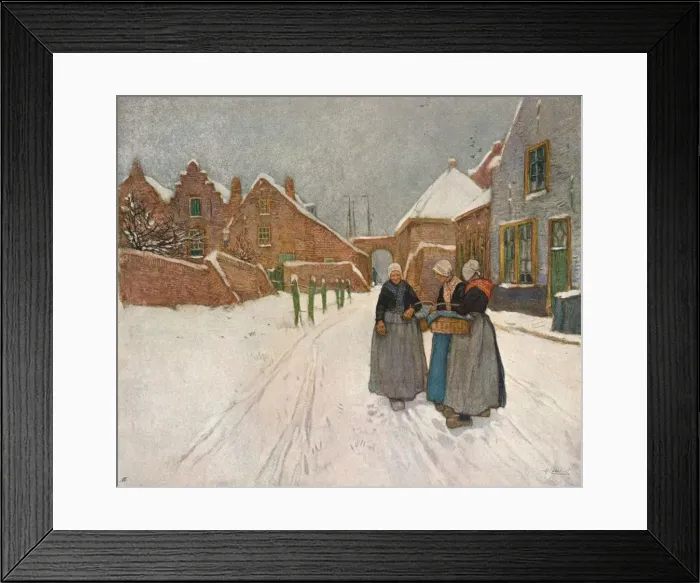 Framed Print : In The Snow, c1902. Artist: Hendrick Cassiers Framed Print : In The Snow, c1902. Artist: Hendrick Cassiers