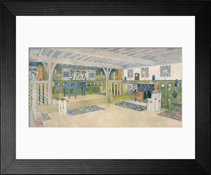 Framed Print : Music Room in a House at Crowborough, c1902. Artist: Mackay Hugh Baillie Scott Framed Print : Music Room in a House at Crowborough, c1902. Artist: Mackay Hugh Baillie Scott