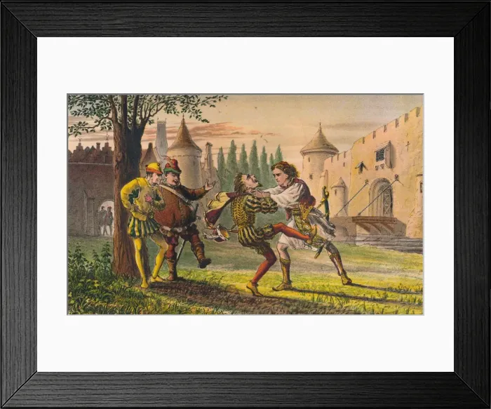 Framed Print : Sebastian: Why! Theres for thee! And there! And there!, c1875. Artist: Robert Charles Dudley Framed Print : Sebastian: Why! Theres for thee! And there! And there!, c1875. Artist: Robert Charles Dudley