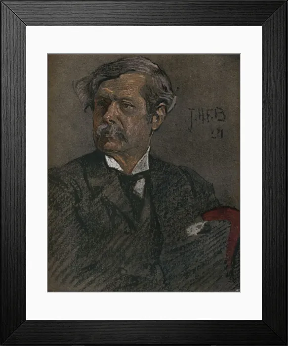 Framed Print : Portrait of Alfred East, c1902. Artist: John Henry Frederick Bacon Framed Print : Portrait of Alfred East, c1902. Artist: John Henry Frederick Bacon