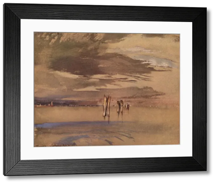 Framed Print : A Grey Morning Near Venice, 19th century. Artist: John Ruskin Framed Print : A Grey Morning Near Venice, 19th century. Artist: John Ruskin