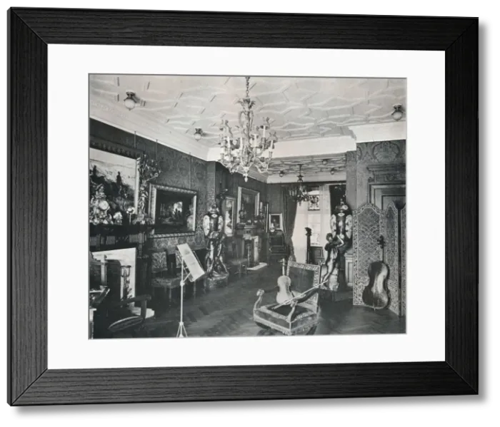 Framed Print : The Music-Room, Captain Harveys House, Hampstead, c1903. Artist: Frank William Brookman Framed Print : The Music-Room, Captain Harveys House, Hampstead, c1903. Artist: Frank William Brookman