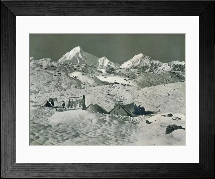 Framed Print : The Camp below Jongsong La, c1903 Framed Print : The Camp below Jongsong La, c1903