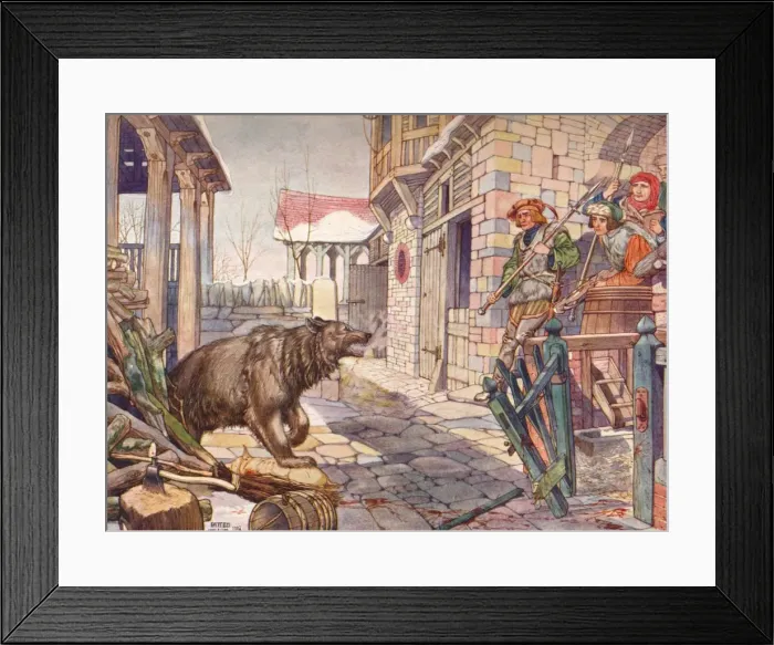 Framed Print : The Unexpected Encounter, 1902. Artist: Patten Wilson Framed Print : The Unexpected Encounter, 1902. Artist: Patten Wilson