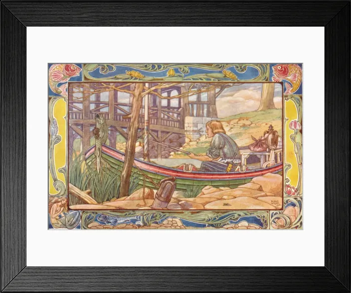 Framed Print : The Fisherman, 1901. Artist: Patten Wilson Framed Print : The Fisherman, 1901. Artist: Patten Wilson