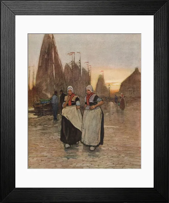 Framed Print : On the Quay, c1902. Artist: Hendrick Cassiers Framed Print : On the Quay, c1902. Artist: Hendrick Cassiers