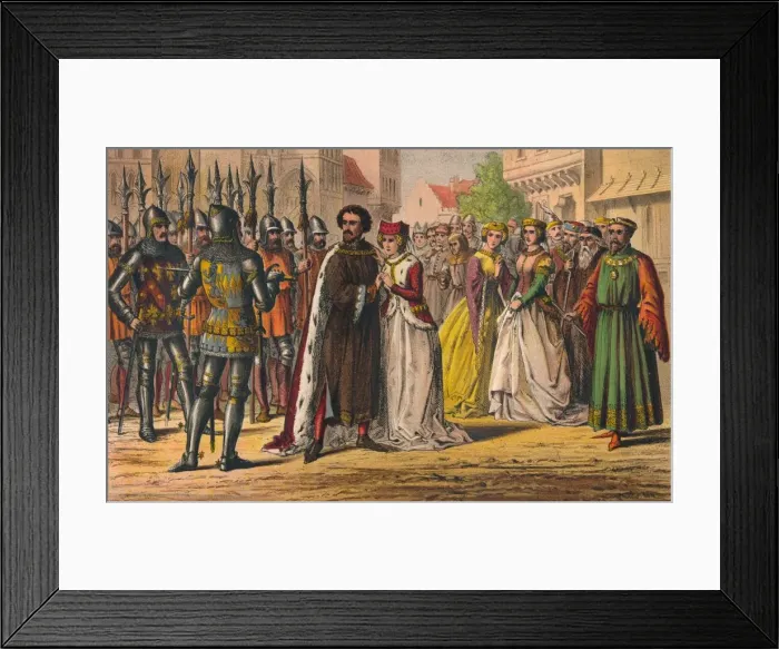 Framed Print : My lord, the mind of Bolingbroke is chang d; You must to Pomfret, not unto the Tower, c1875. Artist: Robert Charles Dudley Framed Print : My lord, the mind of Bolingbroke is chang d; You must to Pomfret, not unto the Tower, c1875. Artist: Robert Charles Dudley