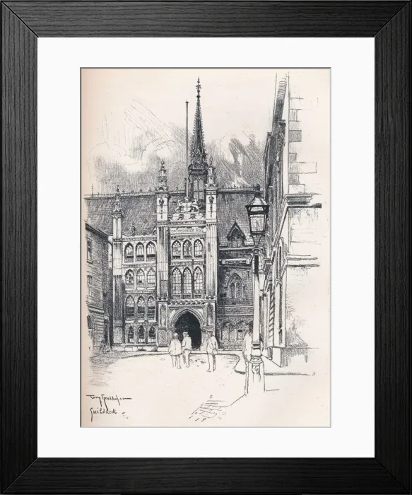 Framed Print : Guildhall, c1902. Artist: Tony Grubhofer Framed Print : Guildhall, c1902. Artist: Tony Grubhofer
