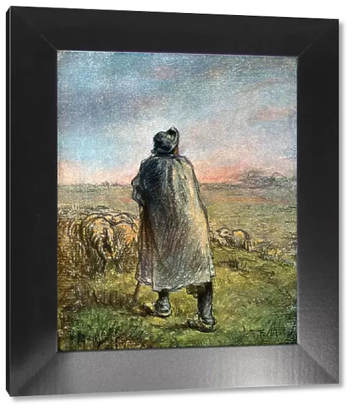 The Shepherd, 19th century. Artist: Jean Francois Millet