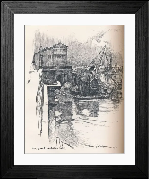 Framed Print : Dock Opposite Waterloo Pier, c1902. Artist: Tony Grubhofer Framed Print : Dock Opposite Waterloo Pier, c1902. Artist: Tony Grubhofer