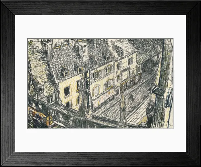 Framed Print : Une Rue De Valogne, c1911. Artist: Georges Dupuis Framed Print : Une Rue De Valogne, c1911. Artist: Georges Dupuis