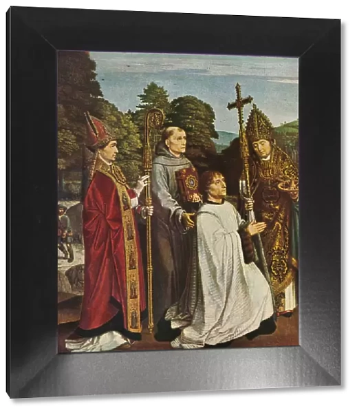 Canon Bernardijn Salviati and Three Saints, 1501, (1909). Artist: Gerard David