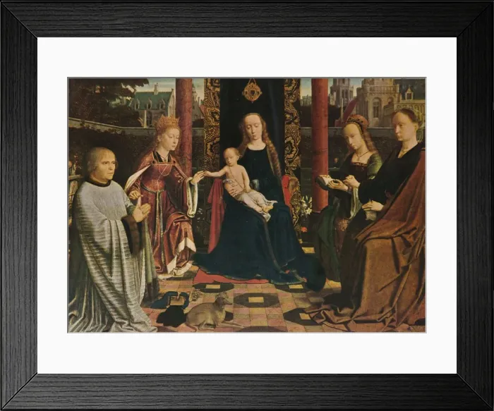 Framed Print : The Virgin and Child with Saints and Donor, 1510, (1909). Artist: Gerard David Framed Print : The Virgin and Child with Saints and Donor, 1510, (1909). Artist: Gerard David