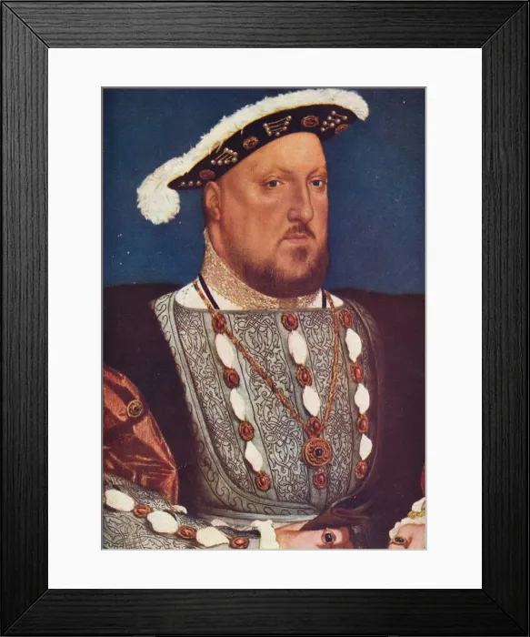 Framed Print : King Henry VIII, c1537. Artist: Hans Holbein the Younger Framed Print : King Henry VIII, c1537. Artist: Hans Holbein the Younger