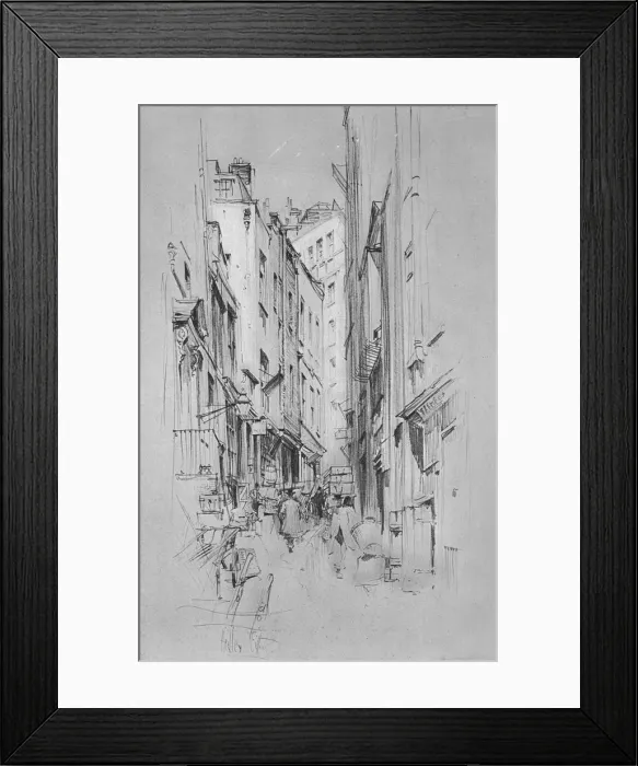 Framed Print : Love Lane, showing the entrance to Wrens house on the left, c1902, (1903). Artist: Hedley Fitton Framed Print : Love Lane, showing the entrance to Wrens house on the left, c1902, (1903). Artist: Hedley Fitton