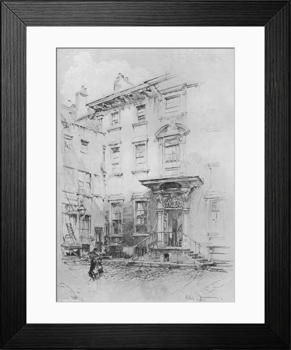 Framed Print : Sir Christopher Wrens house, Love Lane, c1902, (1903). Artist: Hedley Fitton Framed Print : Sir Christopher Wrens house, Love Lane, c1902, (1903). Artist: Hedley Fitton