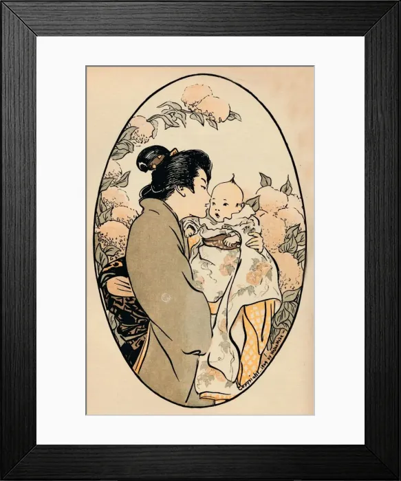 Framed Print : The secret, 1909. Artist: Helen Hyde Framed Print : The secret, 1909. Artist: Helen Hyde