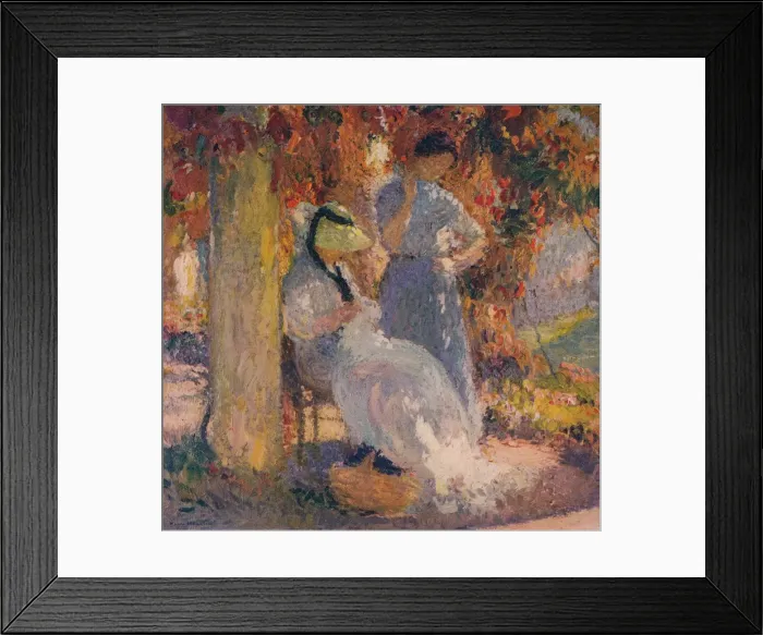 Framed Print : Sewing Scene under the Pergola at Marquayrol, 1902, (c1932). Artist: Henri Jean Guillaume Martin Framed Print : Sewing Scene under the Pergola at Marquayrol, 1902, (c1932). Artist: Henri Jean Guillaume Martin