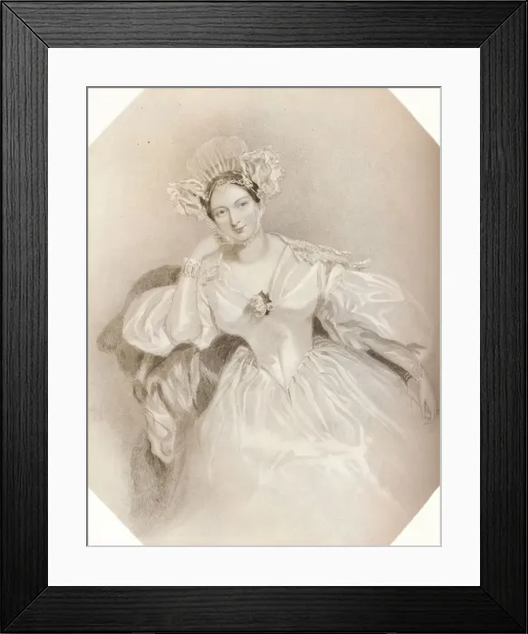 Framed Print : Marguerite Countess of Blessington, c1834. Artist: Henry Thomas Ryall Framed Print : Marguerite Countess of Blessington, c1834. Artist: Henry Thomas Ryall