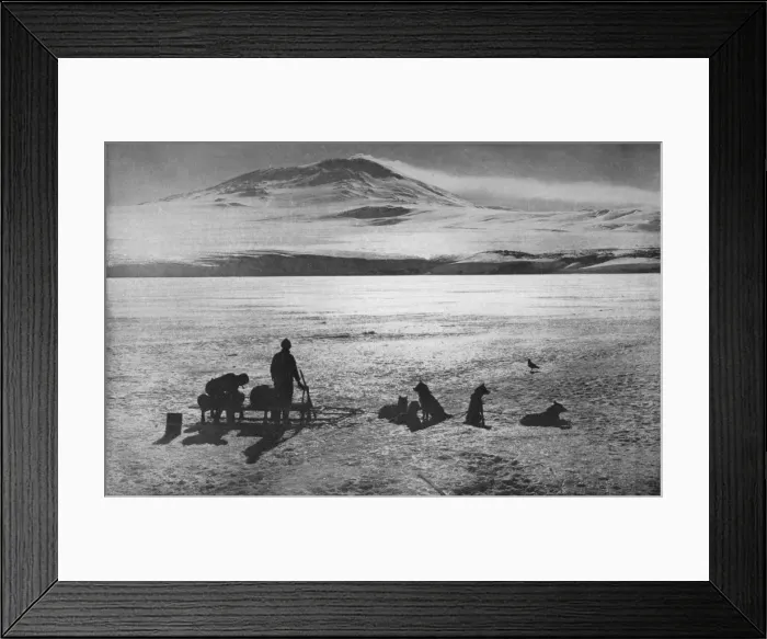Framed Print : Mount Erebus Showing Signs of Activity, c1910, (1928). Artist: Herbert Ponting Framed Print : Mount Erebus Showing Signs of Activity, c1910, (1928). Artist: Herbert Ponting