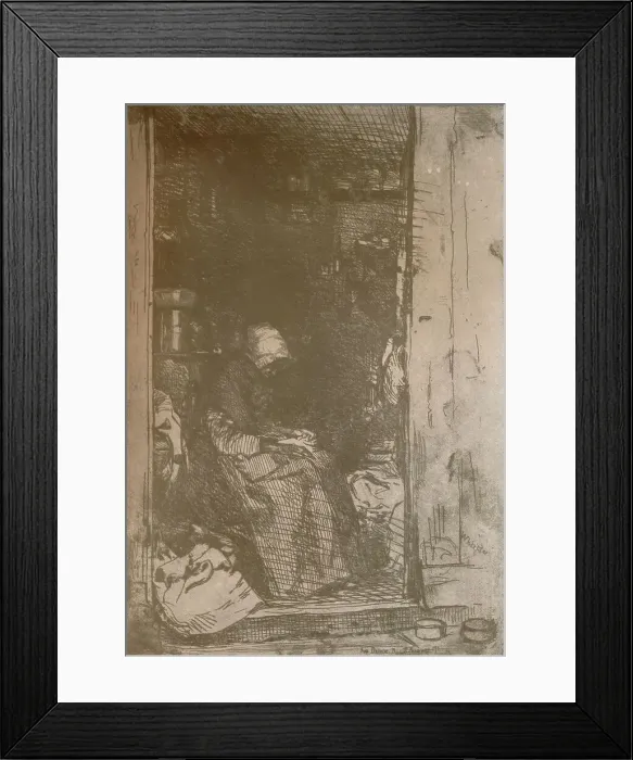 Framed Print : La Vieille Aux Loques, c1858, (1904). Artist: James Abbott McNeill Whistler Framed Print : La Vieille Aux Loques, c1858, (1904). Artist: James Abbott McNeill Whistler