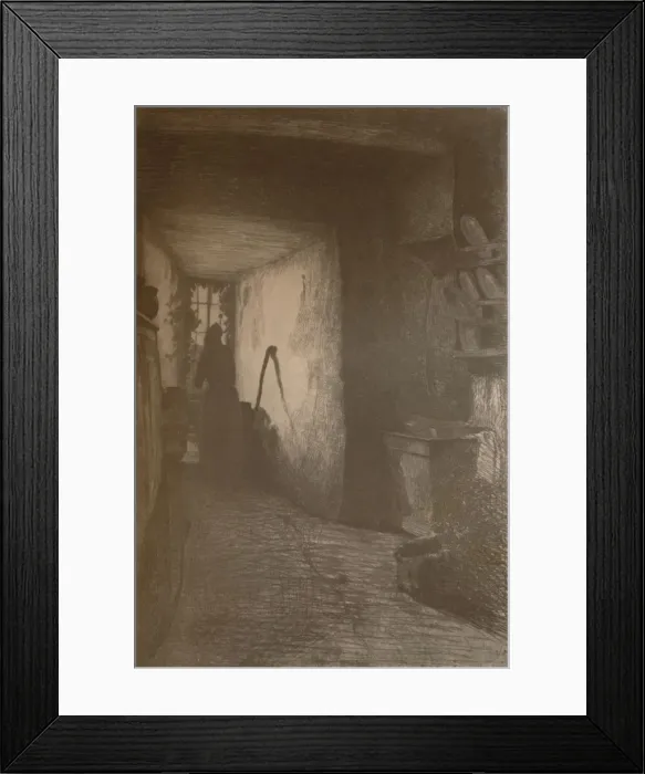 Framed Print : The Kitchen, 1858, (1904). Artist: James Abbott McNeill Whistler Framed Print : The Kitchen, 1858, (1904). Artist: James Abbott McNeill Whistler
