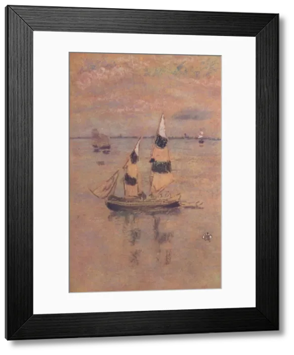 Framed Print : Black and Gold, Venice, c1860, (1904). Artist: James Abbott McNeill Whistler Framed Print : Black and Gold, Venice, c1860, (1904). Artist: James Abbott McNeill Whistler