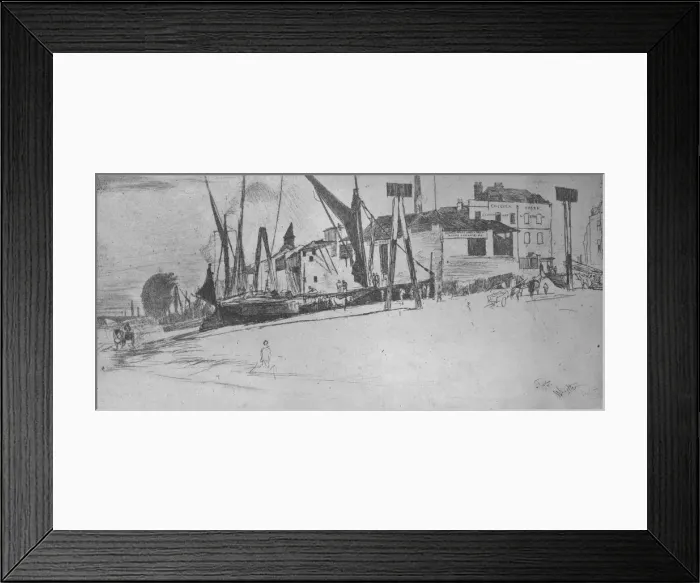 Framed Print : Chelsea Wharf, 1863, (1904). Artist: James Abbott McNeill Whistler Framed Print : Chelsea Wharf, 1863, (1904). Artist: James Abbott McNeill Whistler