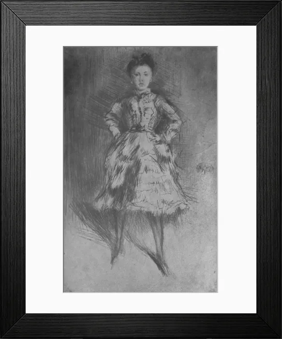 Framed Print : Elinor Leyland, 1874, (1904). Artist: James Abbott McNeill Whistler Framed Print : Elinor Leyland, 1874, (1904). Artist: James Abbott McNeill Whistler