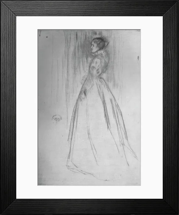 Framed Print : The Velvet Dress (Mrs. Leyland), 1873, (1904). Artist: James Abbott McNeill Whistler Framed Print : The Velvet Dress (Mrs. Leyland), 1873, (1904). Artist: James Abbott McNeill Whistler