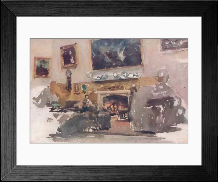 Framed Print : Moreby Hall, Interior, 1884, (1904). Artist: James Abbott McNeill Whistler Framed Print : Moreby Hall, Interior, 1884, (1904). Artist: James Abbott McNeill Whistler