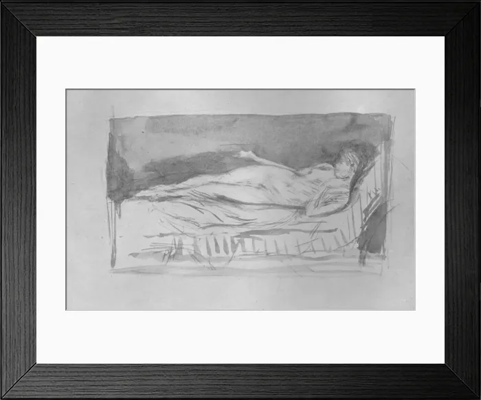 Framed Print : Sketch of a Girl, Nude, c1878, (1904). Artist: James Abbott McNeill Whistler Framed Print : Sketch of a Girl, Nude, c1878, (1904). Artist: James Abbott McNeill Whistler