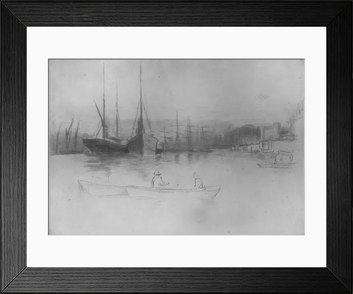 Framed Print : Steamboats Off The Tower, 1875, (1904). Artist: James Abbott McNeill Whistler Framed Print : Steamboats Off The Tower, 1875, (1904). Artist: James Abbott McNeill Whistler