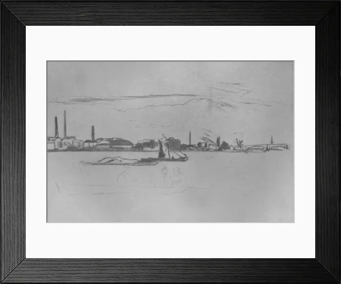 Framed Print : Prices Candle Works, c1875, (1904). Artist: James Abbott McNeill Whistler Framed Print : Prices Candle Works, c1875, (1904). Artist: James Abbott McNeill Whistler