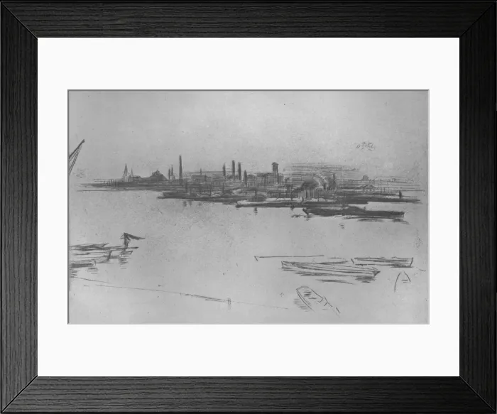 Framed Print : Battersea, Dawn, 1877, (1904). Artist: James Abbott McNeill Whistler Framed Print : Battersea, Dawn, 1877, (1904). Artist: James Abbott McNeill Whistler