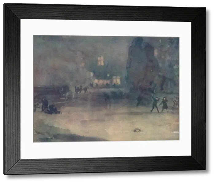Framed Print : Nocturne - Amsterdam in Snow, 1882, (1904). Artist: James Abbott McNeill Whistler Framed Print : Nocturne - Amsterdam in Snow, 1882, (1904). Artist: James Abbott McNeill Whistler