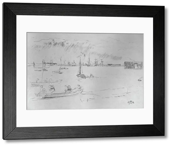 Framed Print : The Thames Towards Erith, c1877, (1904). Artist: James Abbott McNeill Whistler Framed Print : The Thames Towards Erith, c1877, (1904). Artist: James Abbott McNeill Whistler