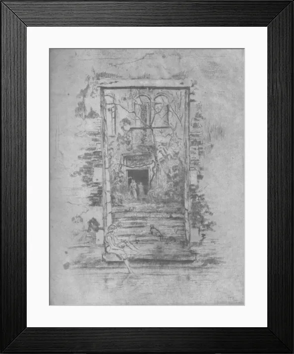 Framed Print : Garden, 1880, (1904). Artist: James Abbott McNeill Whistler Framed Print : Garden, 1880, (1904). Artist: James Abbott McNeill Whistler