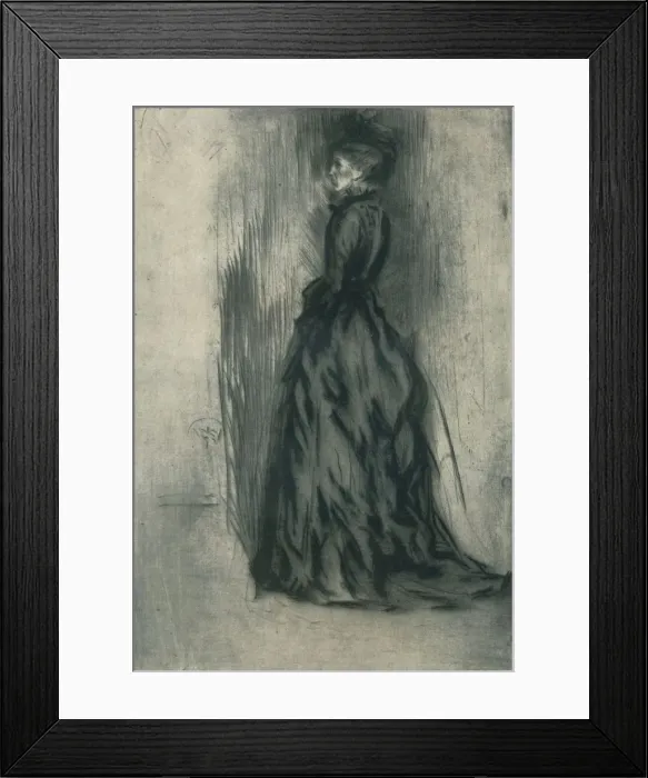 Framed Print : The Velvet Dress (Frances Leyland), c1873, (1904). Artist: James Abbott McNeill Whistler Framed Print : The Velvet Dress (Frances Leyland), c1873, (1904). Artist: James Abbott McNeill Whistler
