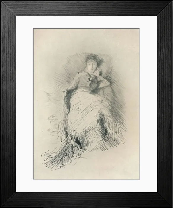 Framed Print : Study, 1878, (1904). Artist: James Abbott McNeill Whistler Framed Print : Study, 1878, (1904). Artist: James Abbott McNeill Whistler