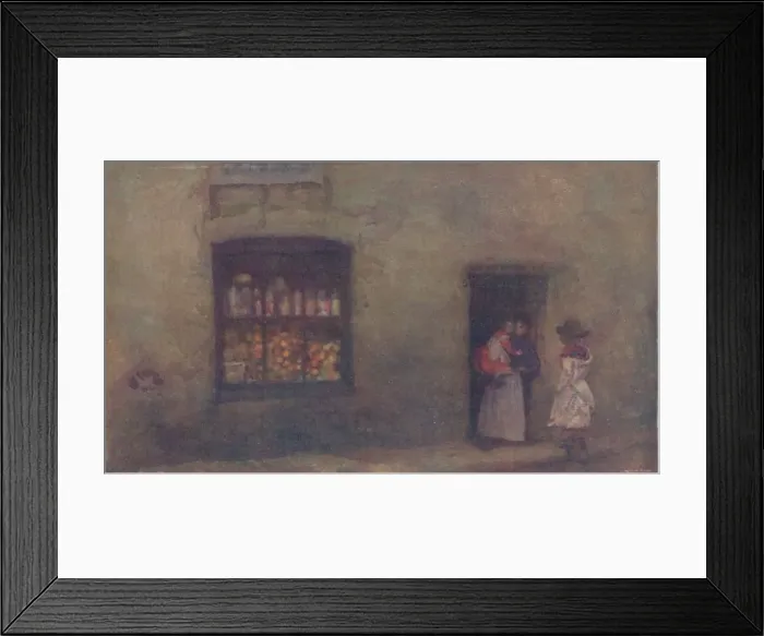Framed Print : An Orange Note: Sweet Shop, 1884, (1904). Artist: James Abbott McNeill Whistler Framed Print : An Orange Note: Sweet Shop, 1884, (1904). Artist: James Abbott McNeill Whistler